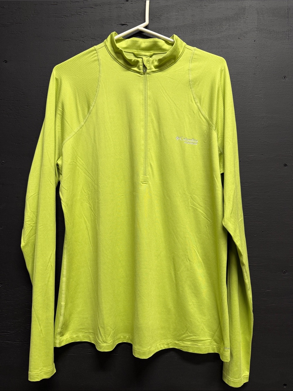 Columbia Lime Green Long Sleeve Quarter-Zip Pullover